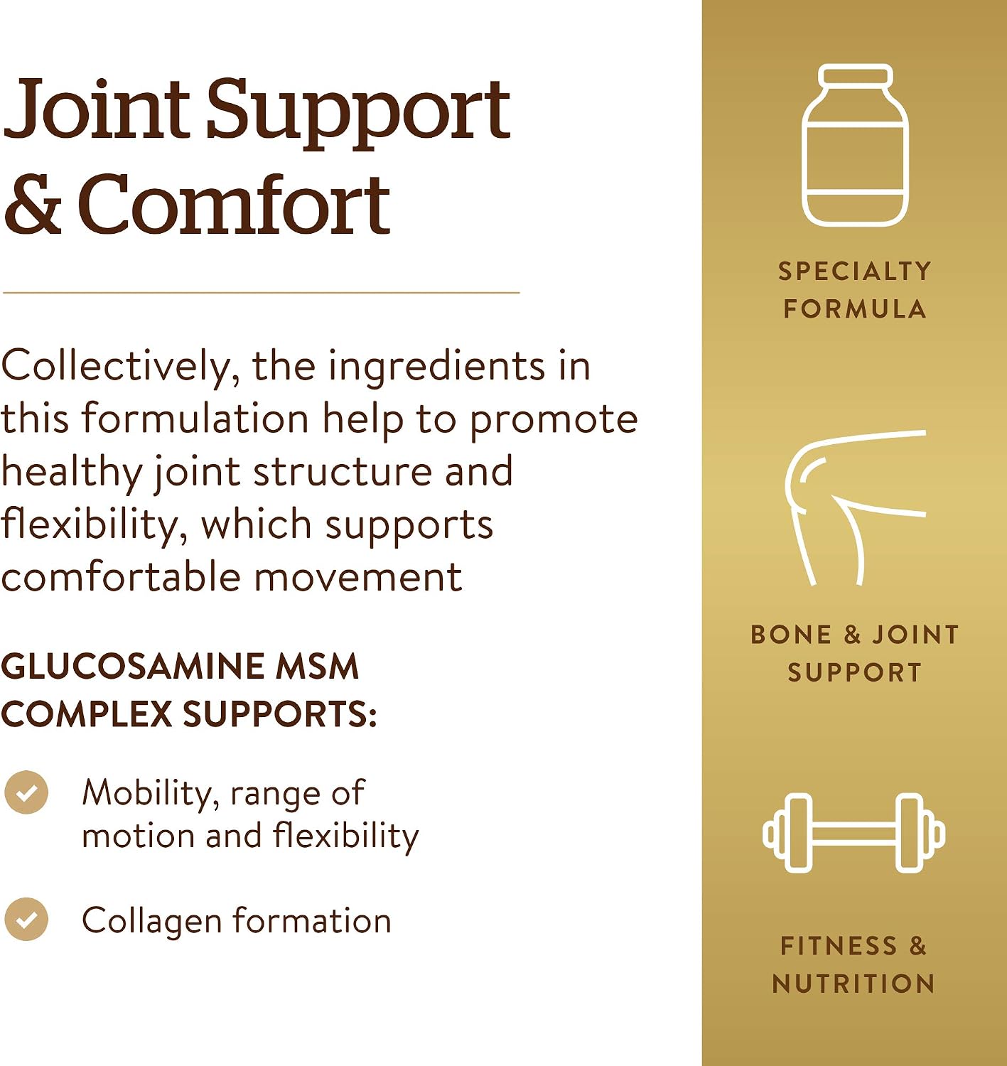 Solgar Glucosamine MSM Complex, 120 Tablets
