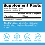 Doctor's Best L-Tryptophan 500mg, 90 Veggie Caps