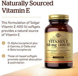 Solgar Vitamin E 268mg (400 IU), 100 Softgels