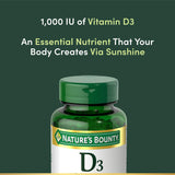 Nature Bounty D3 1000 IU (25mcg), 350 Softgels