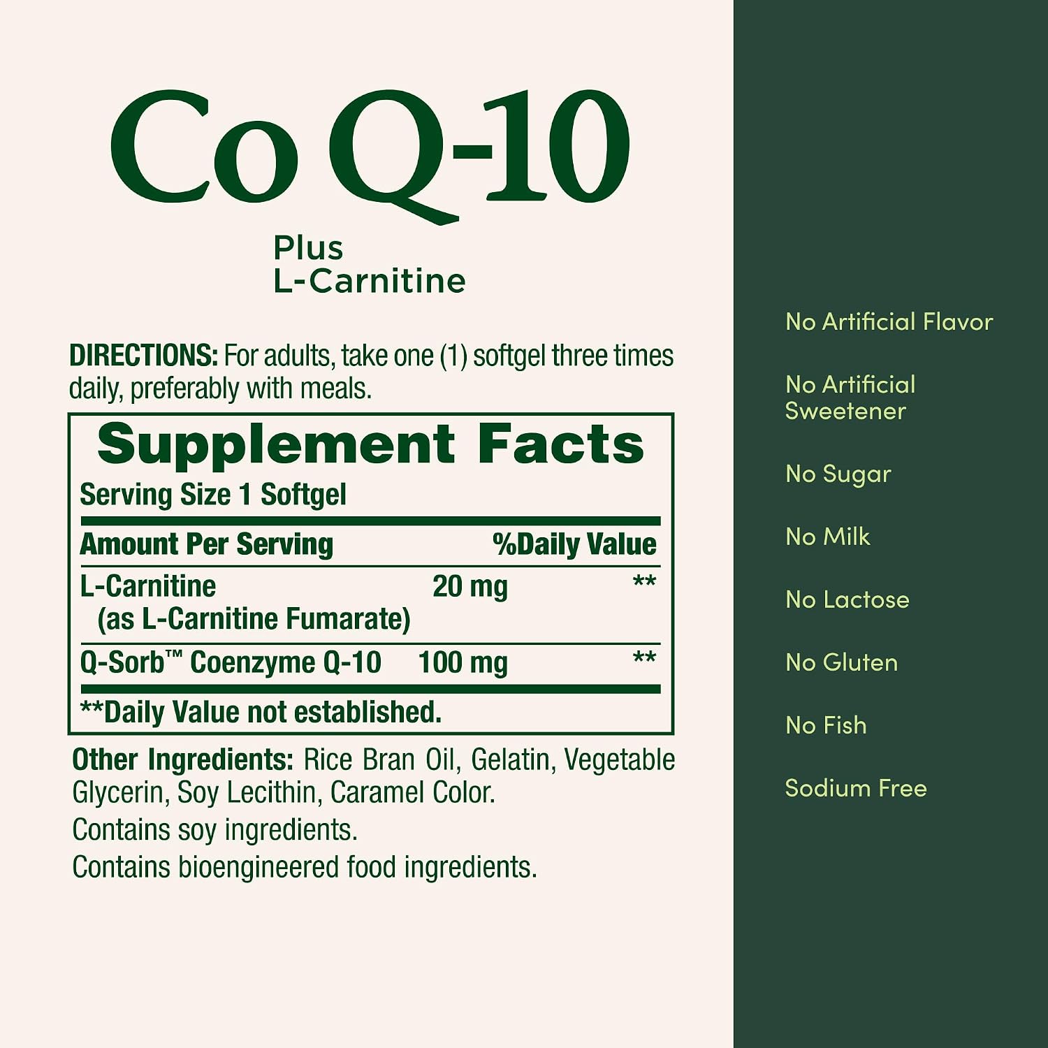 Nature Bounty CoQ10 100mg, 60 Tablets