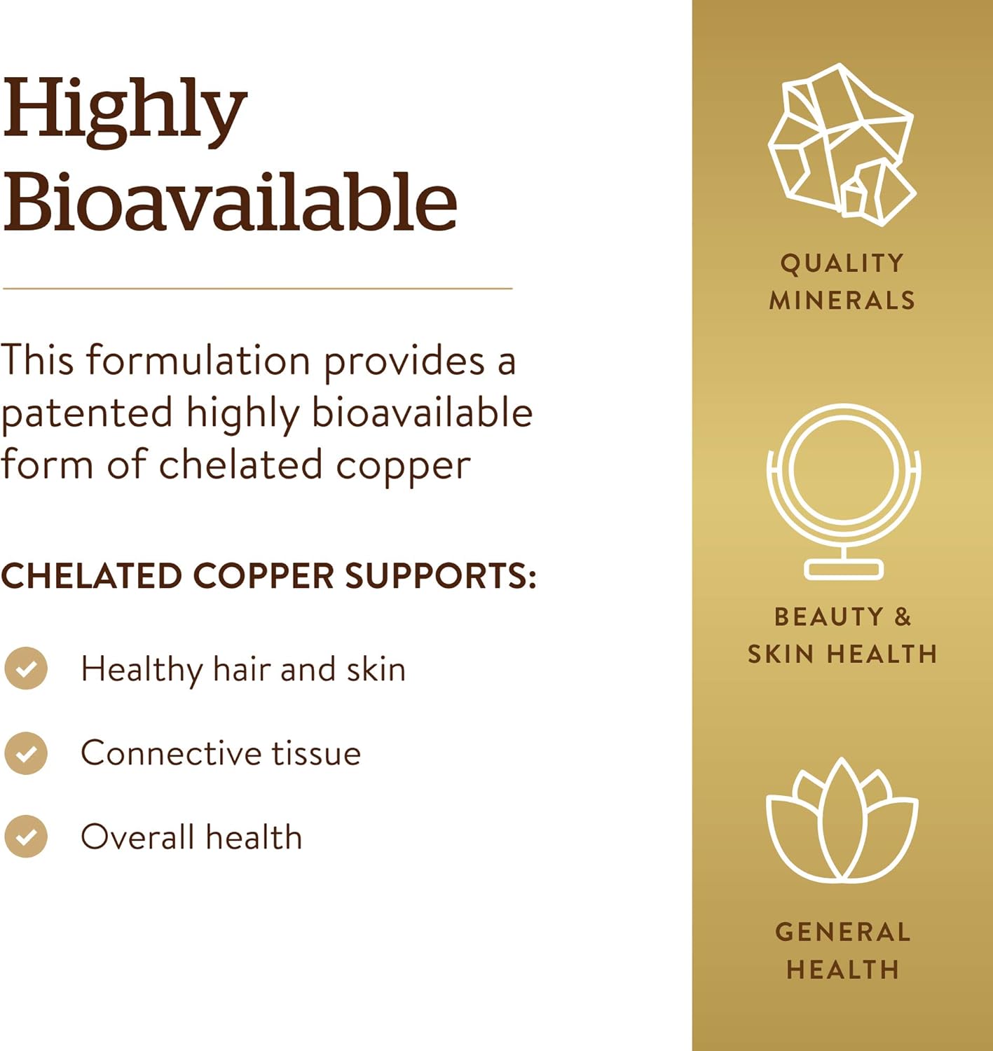 Solgar Chelated Copper, 100 Tablets