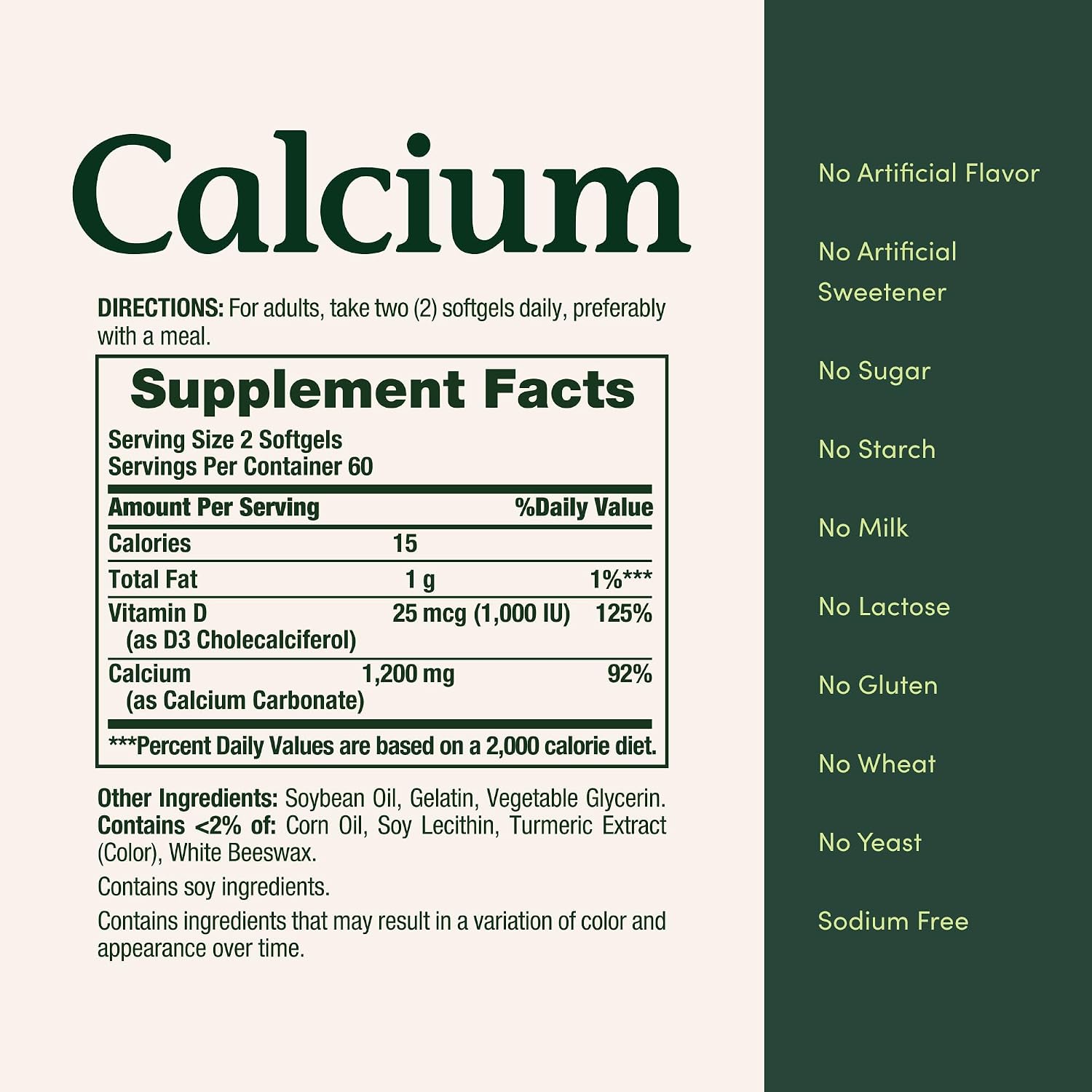 Nature Bounty Calcium 1200mg, 120 Softgel