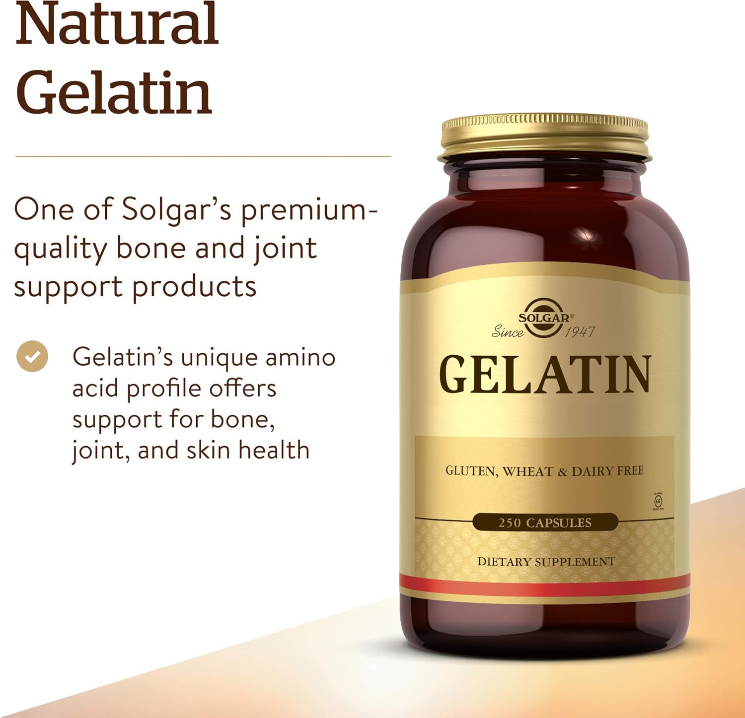 Solgar Gelatin, 250 Capsules