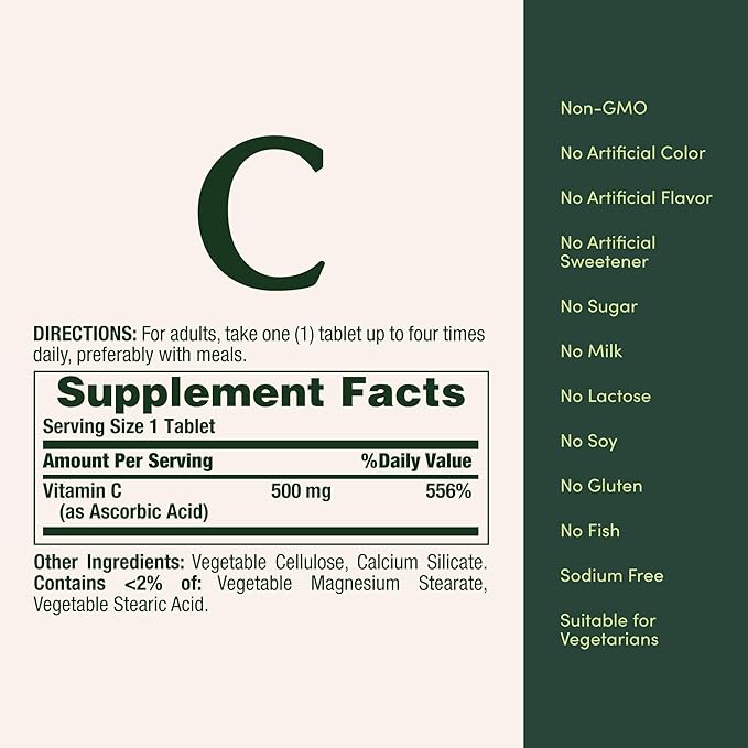 Nature Bounty Vitamin C 500mg, 100 Tablets