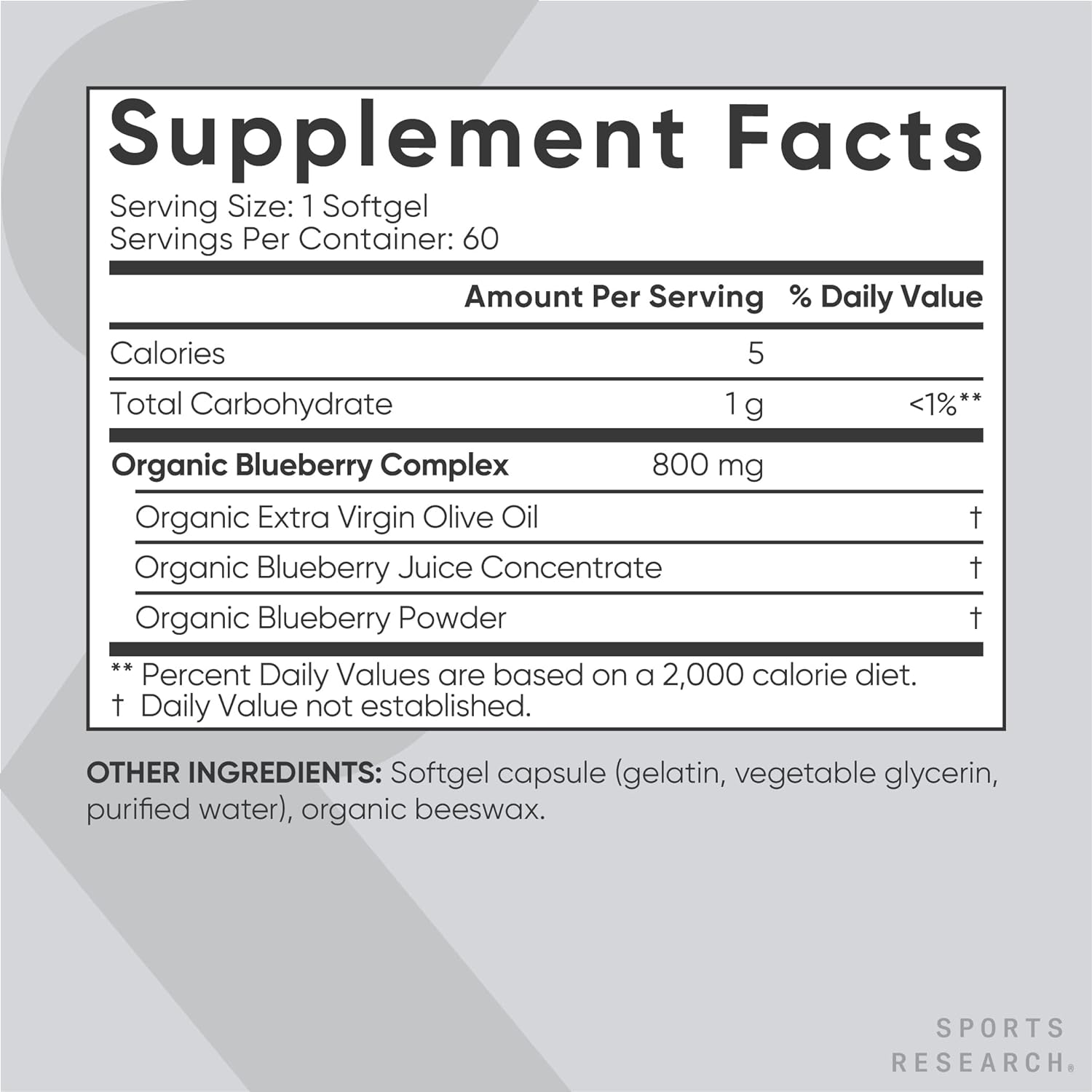 Sports Research Blueberry Concentrate - product details