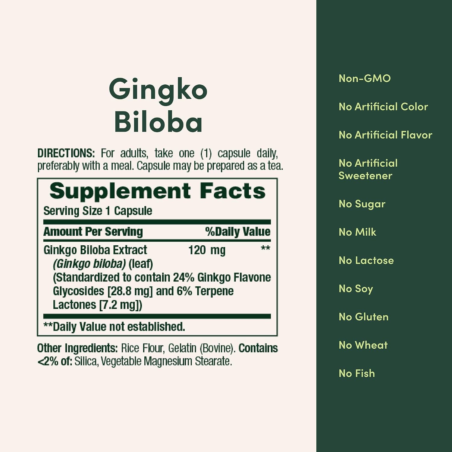 Nature Bounty Ginkgo Biloba, 100 Tablets