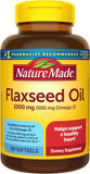 Nature Made Flaxseed Oil 1000mg 100 softgels front of bottle