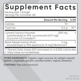 Sports Research Turmeric Curcumin 500mg, 60 Softgels