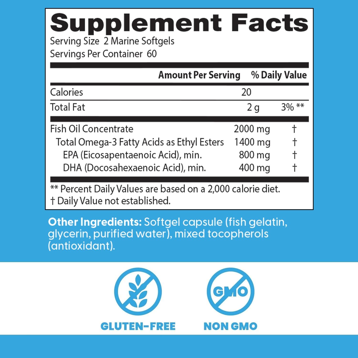 Doctor's Best Omega-3 Fish Oil 1000mg, 120 Marine Softgels