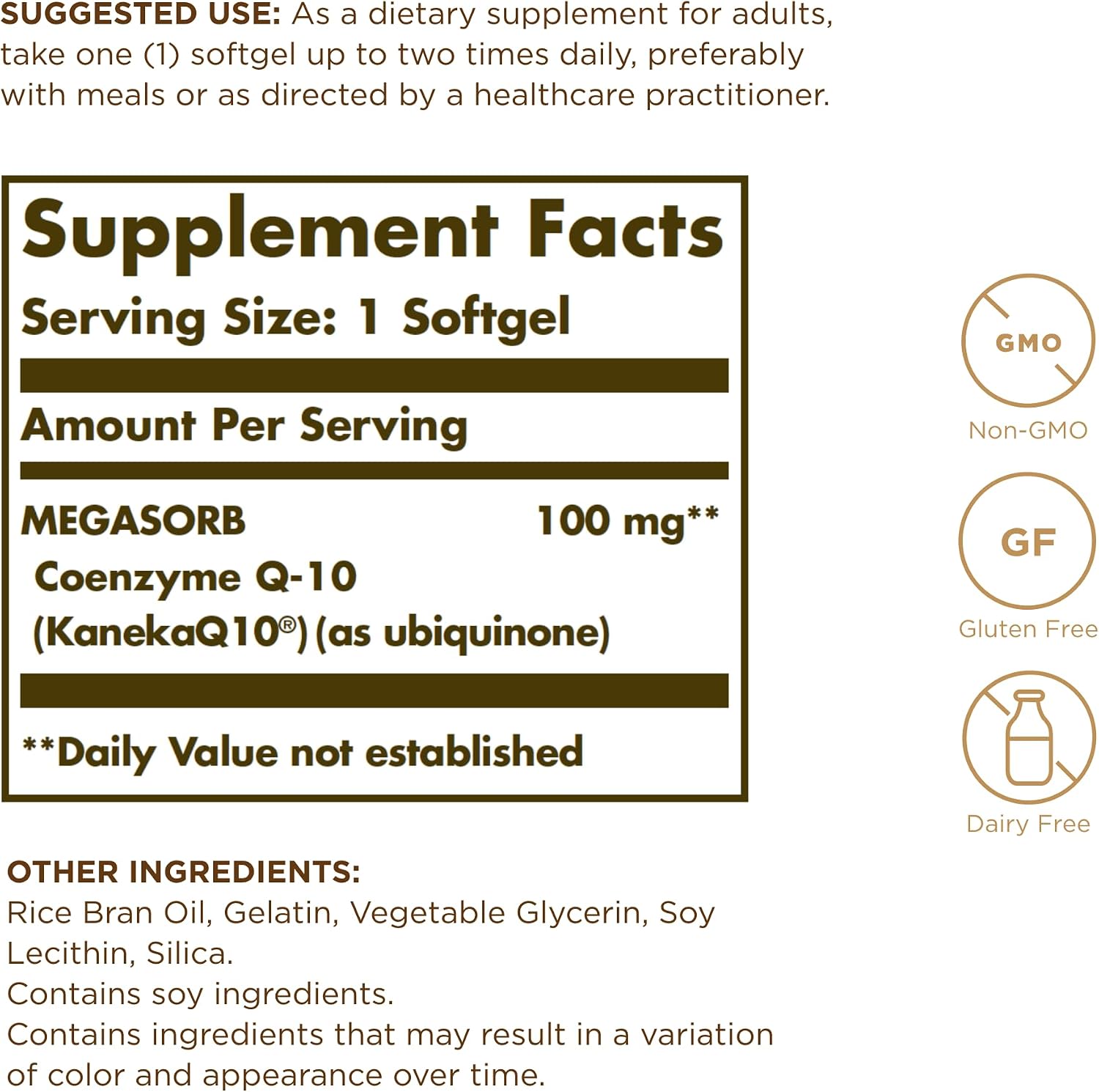 Solgar CoQ10 100mg, 60 Softgels