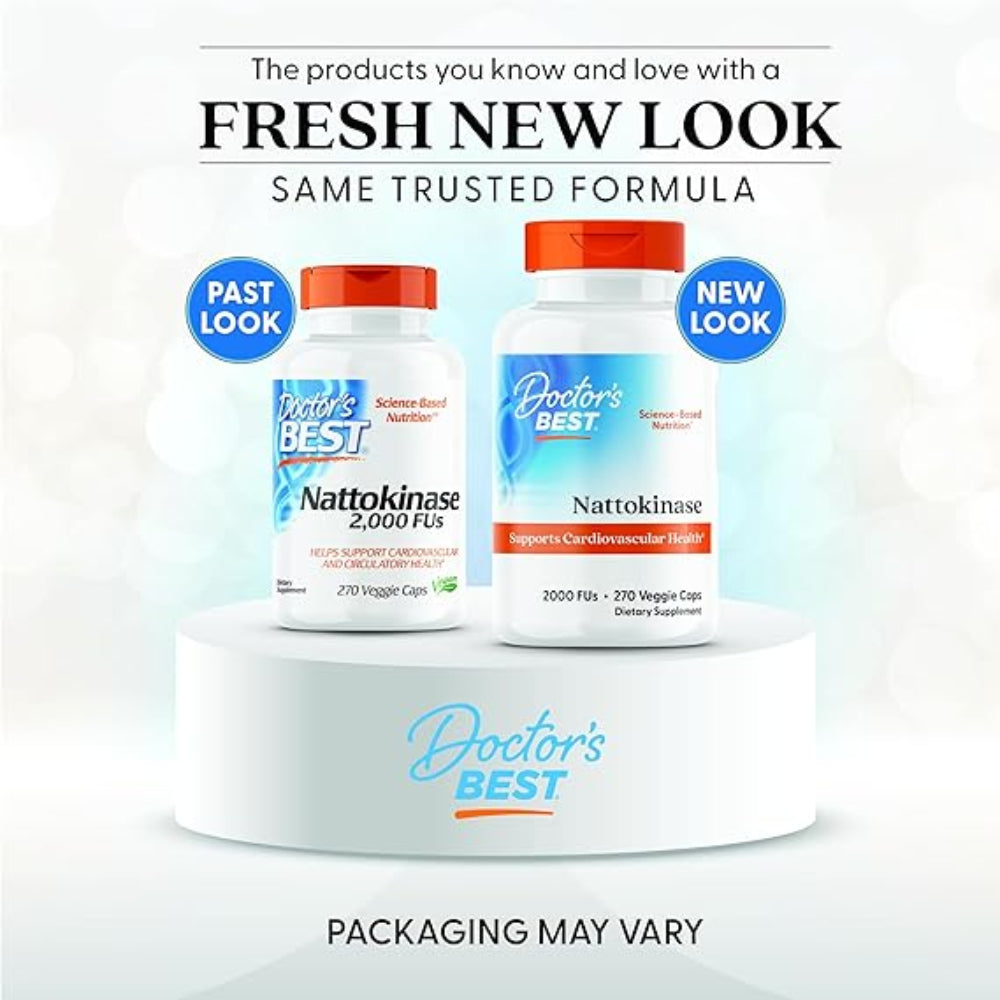 Doctor's Best Nattokinase, Non-GMO, Vegan, Gluten Free, 270 Veggie Caps