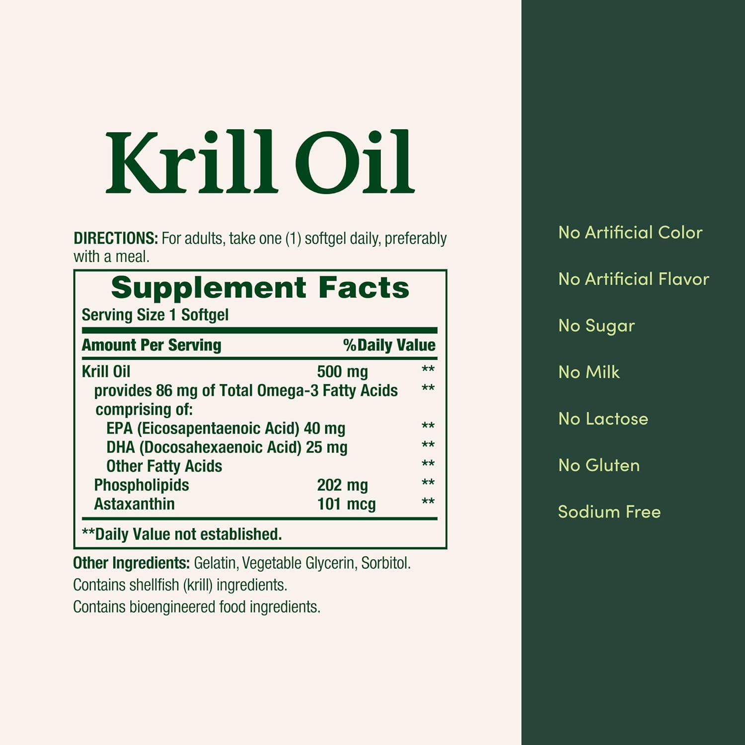 Nature Bounty Krill Oil 500mg, 30 Softgels
