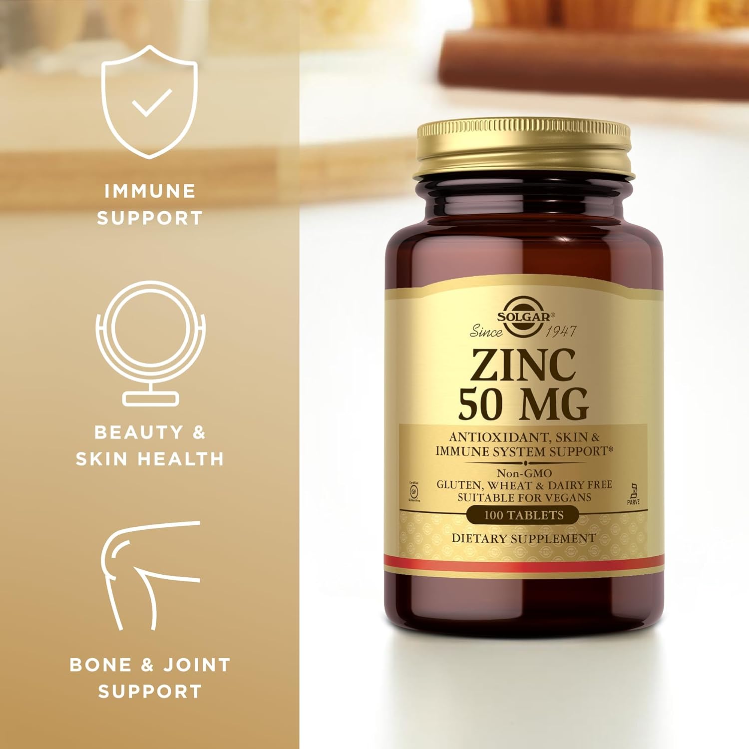 Solgar Zinc 50mg, 100 Tablets