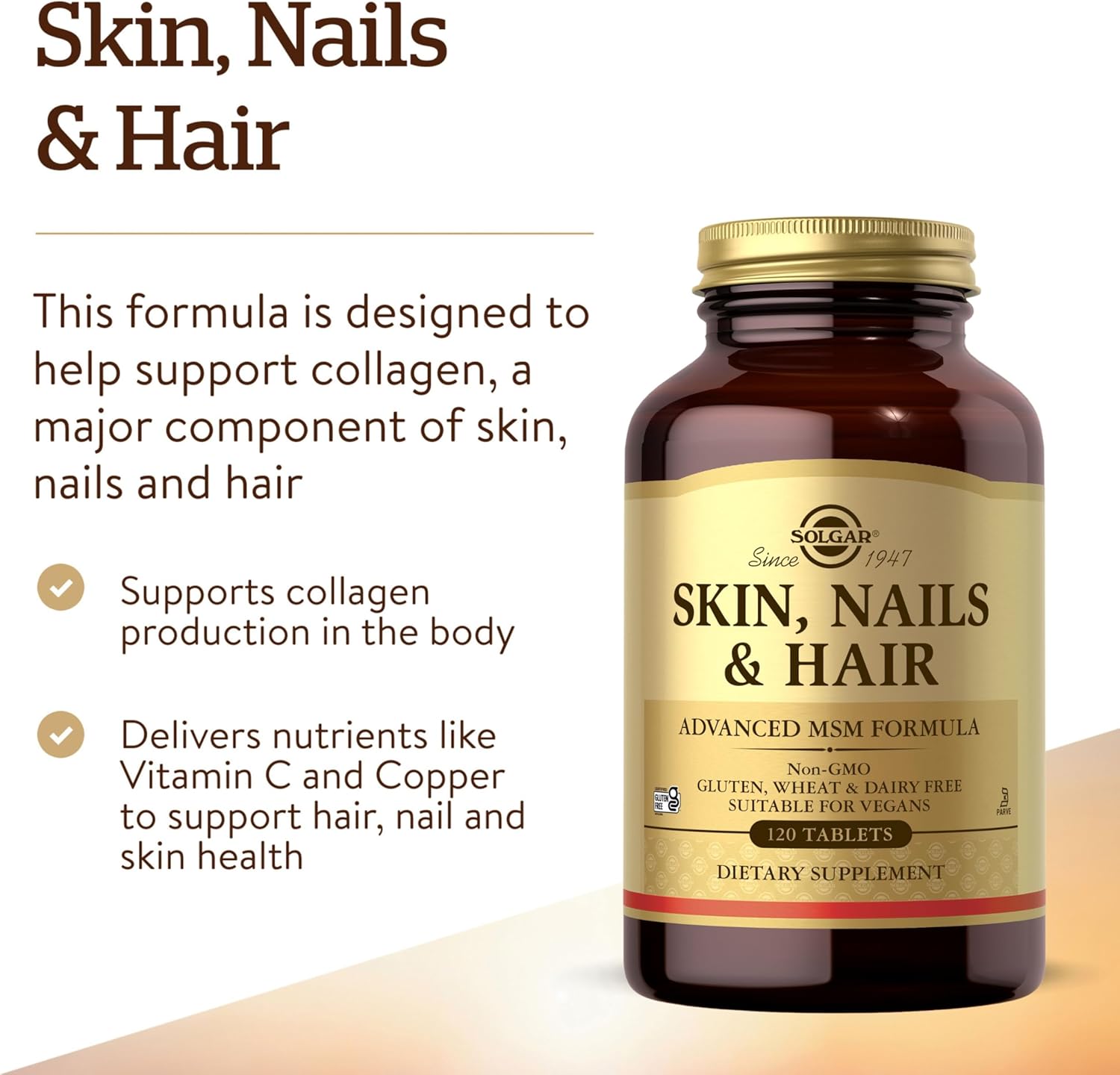 Solgar Hair Skin & Nails, 120 Tablets
