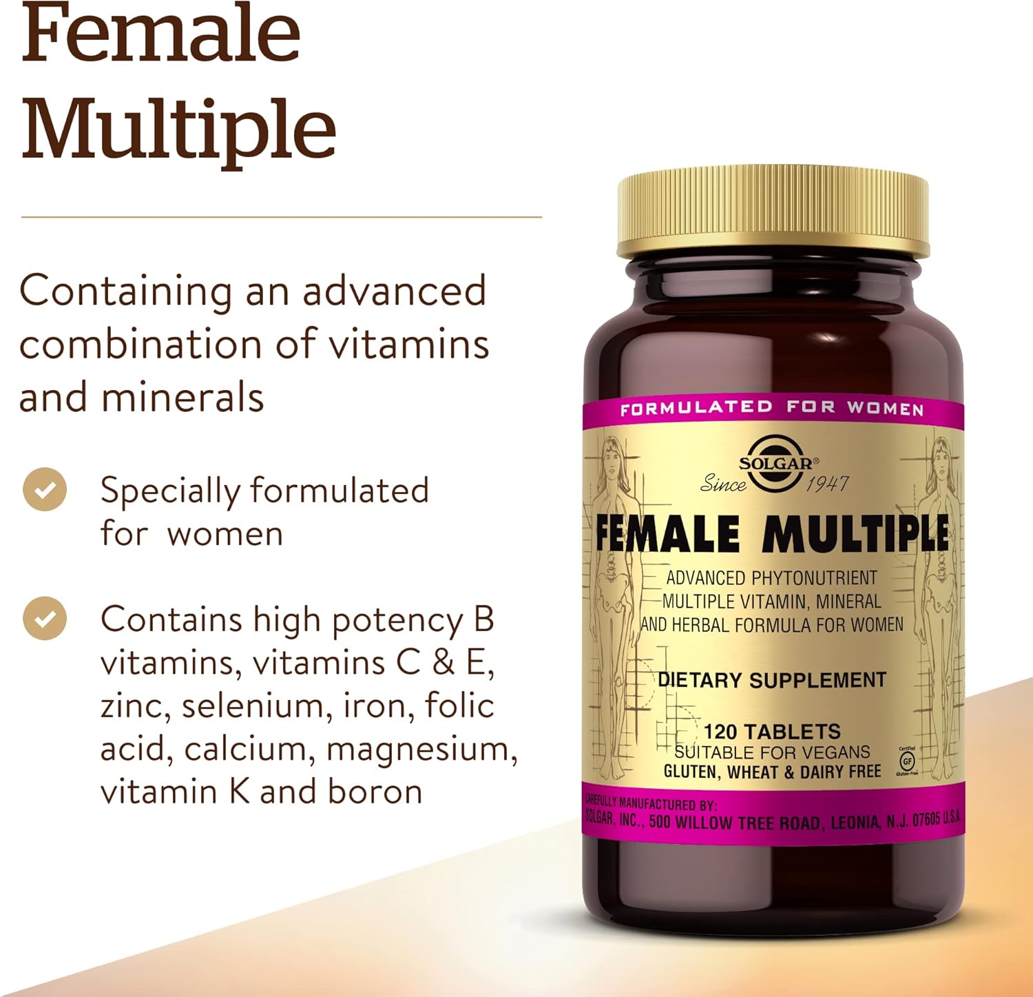 Solgar Female Multiple, 120 Tablets