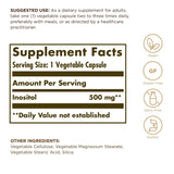 Solgar Inositol 500mg, 100 Tablets