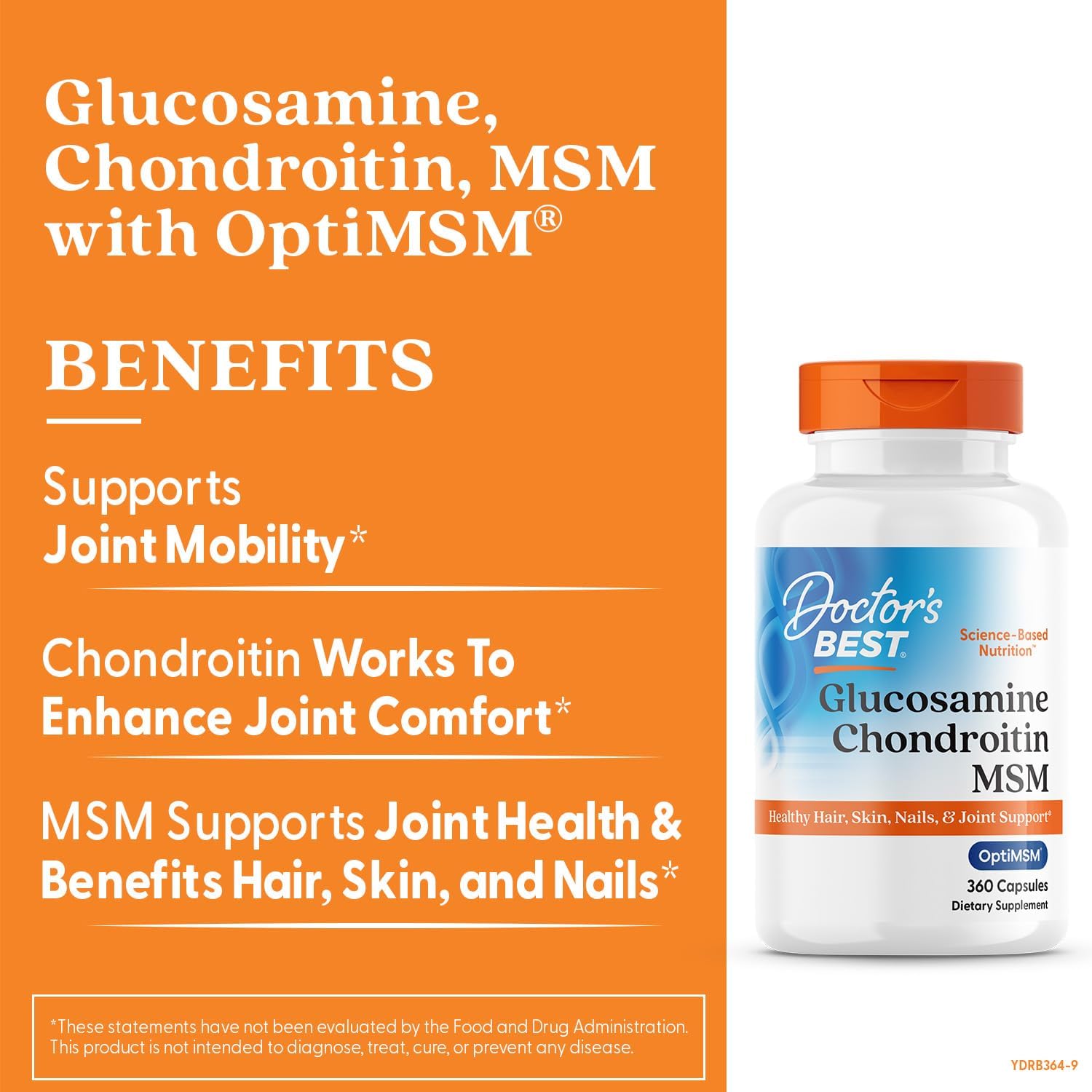 Doctor's Best Glucosamine Chondroitin MSM, 360 Capsules