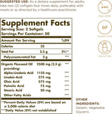Solgar Flaxseed Oil 1250mg, 100 Softgels