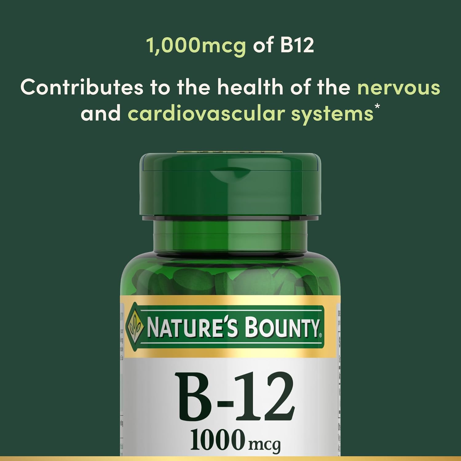 Nature Bounty B12 1000mcg, 200 Tablets