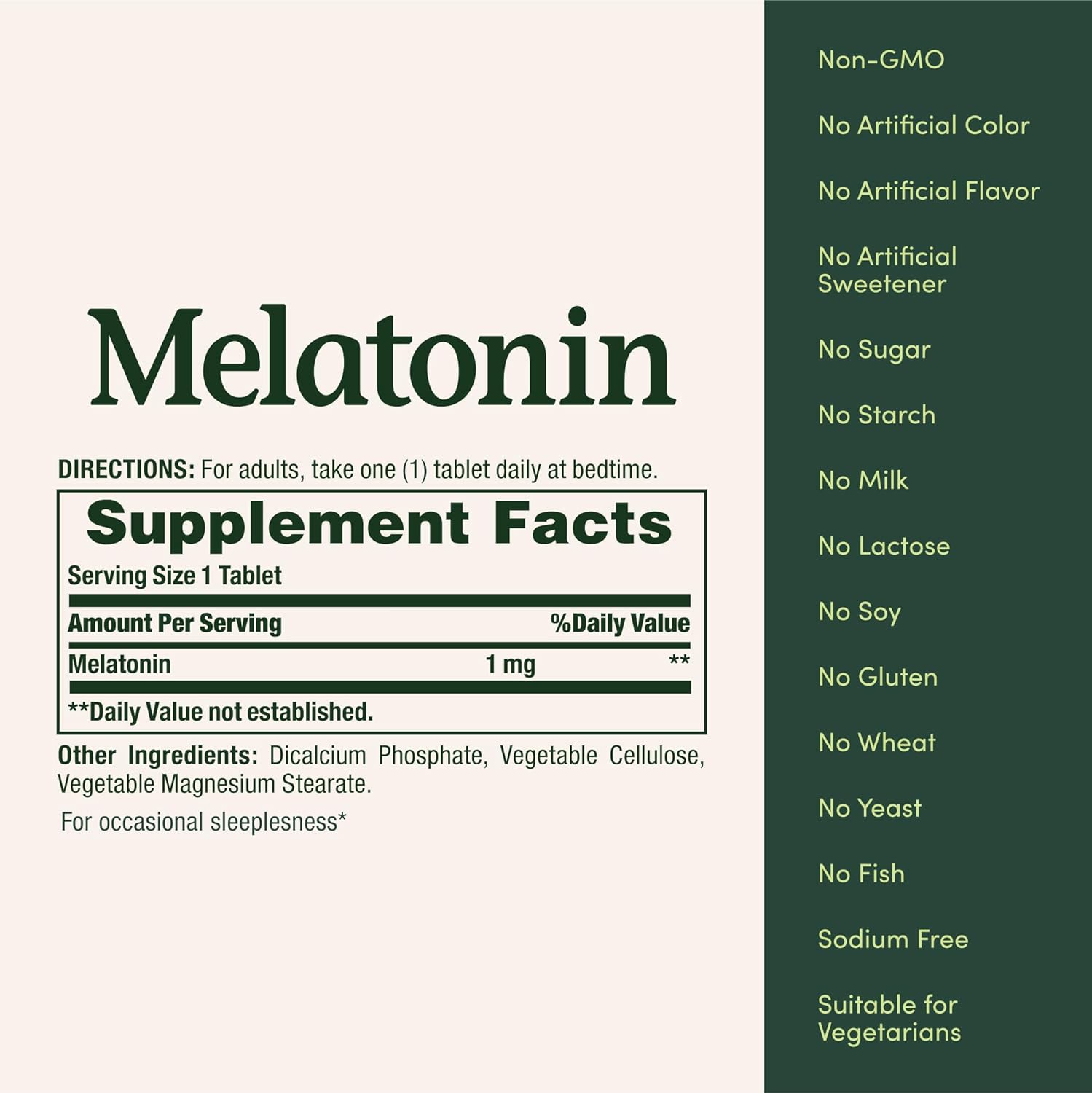 Nature Bounty Melatonin 1mg, 180 Tablets
