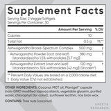Sports Research Ashwagandha - supplement facts