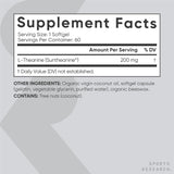 Sports Research L-Theanine 200mg, 60 Softgels