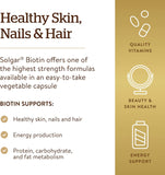 Solgar Biotin 10,000mcg, 120 Vegetable Capsules