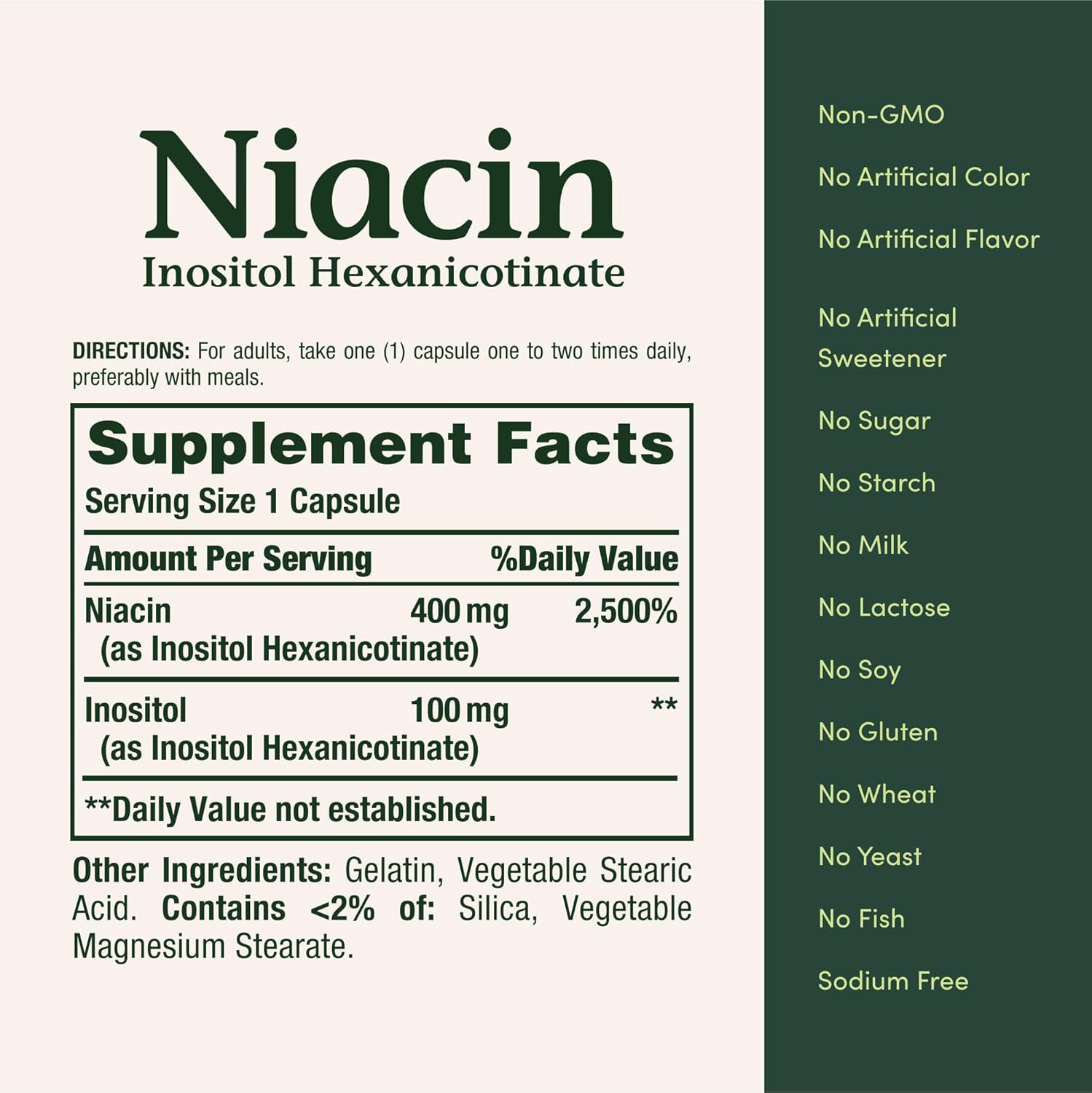 Nature Bounty Niacin 500mg, 120 Capsules