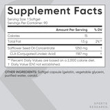Sports Research CLA 1250mg, 90 Softgels