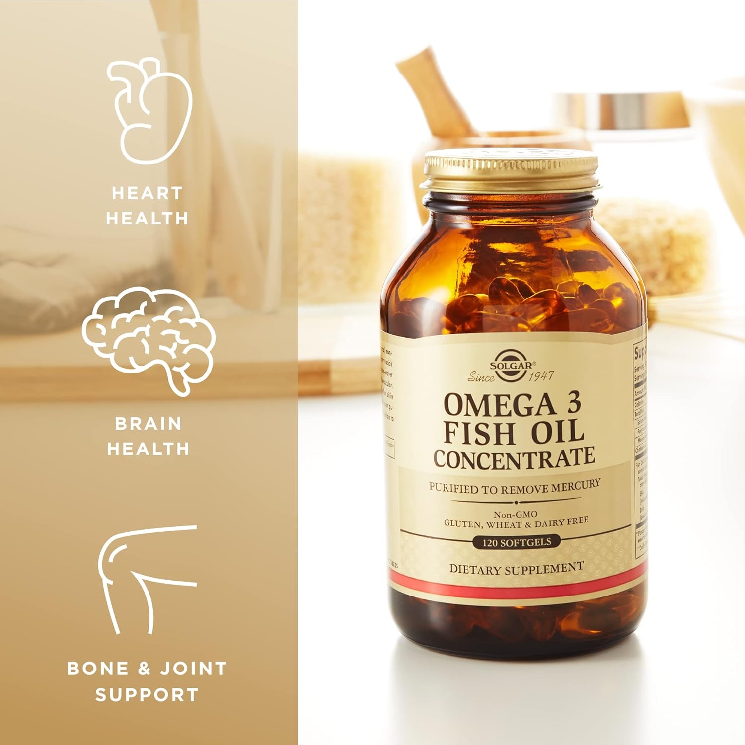 Solgar Omega-3 Concentrate, 120 Softgels