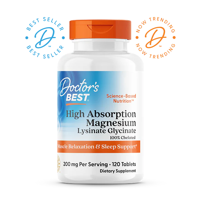 Doctor's Best High Absorption Magnesium 200mg, 120 Tablets