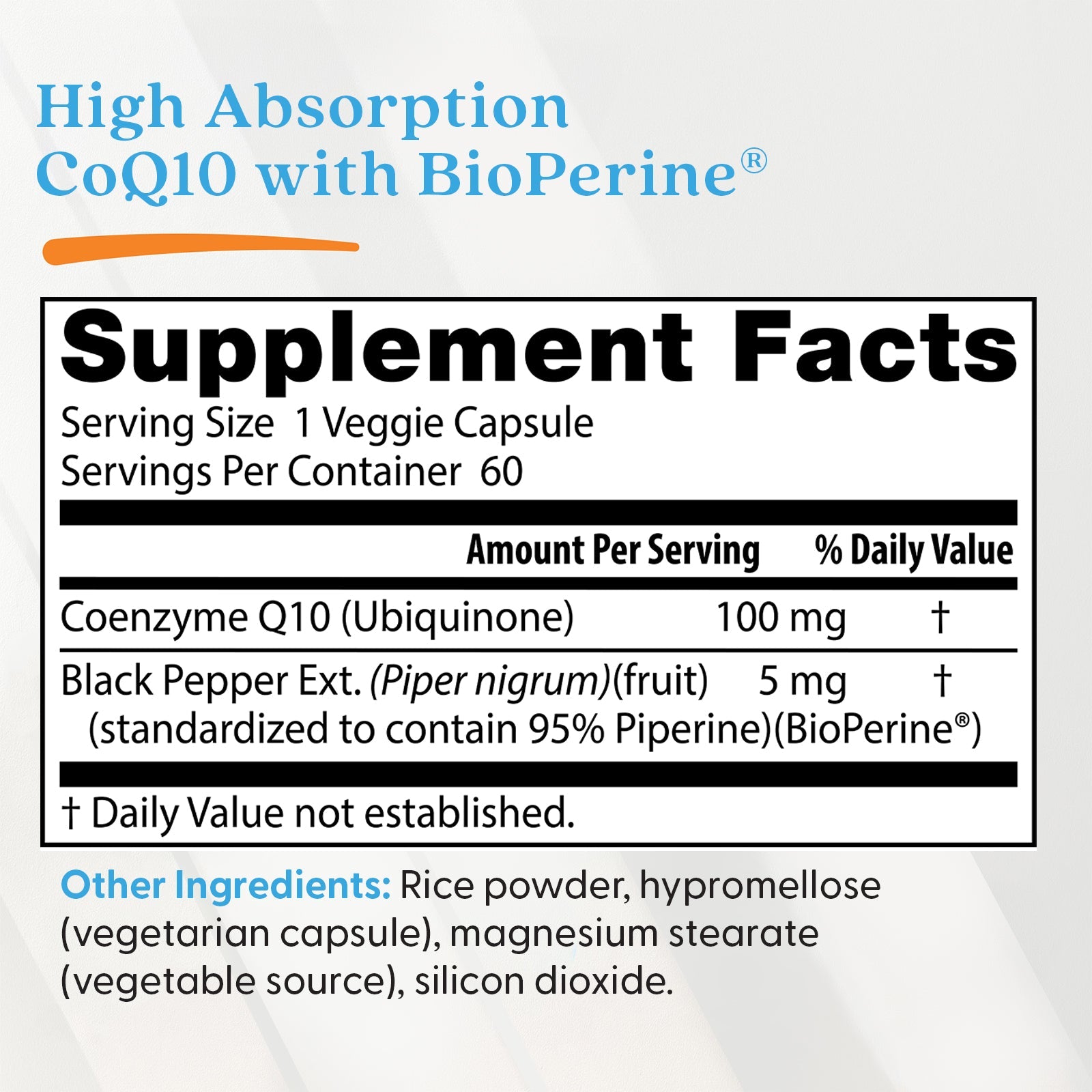 Doctor's Best High Absorption CoQ10 100mg 60ct - additional product view