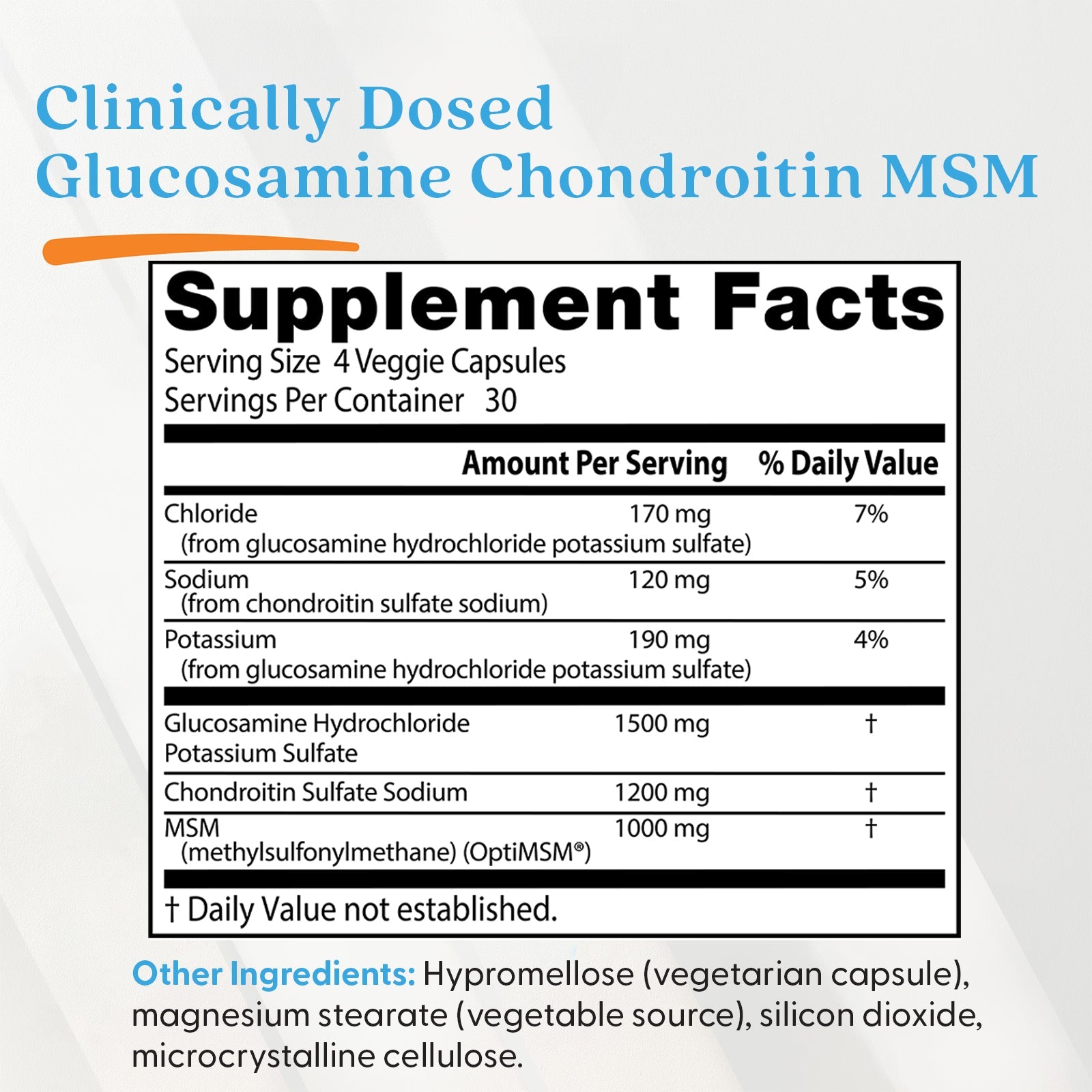 Doctor's Best Glucosamine Chondroitin MSM 120ct - additional product view