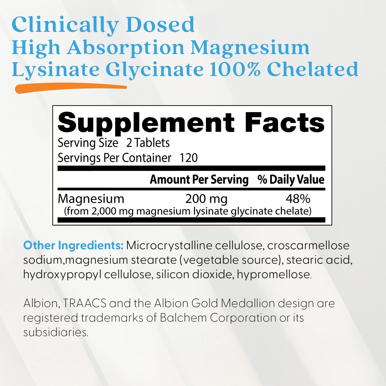 Doctor's Best High Absorption Magnesium 200mg 240ct - product detail view