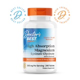 Doctor's Best High Absorption Magnesium 200mg, 240 Tablets
