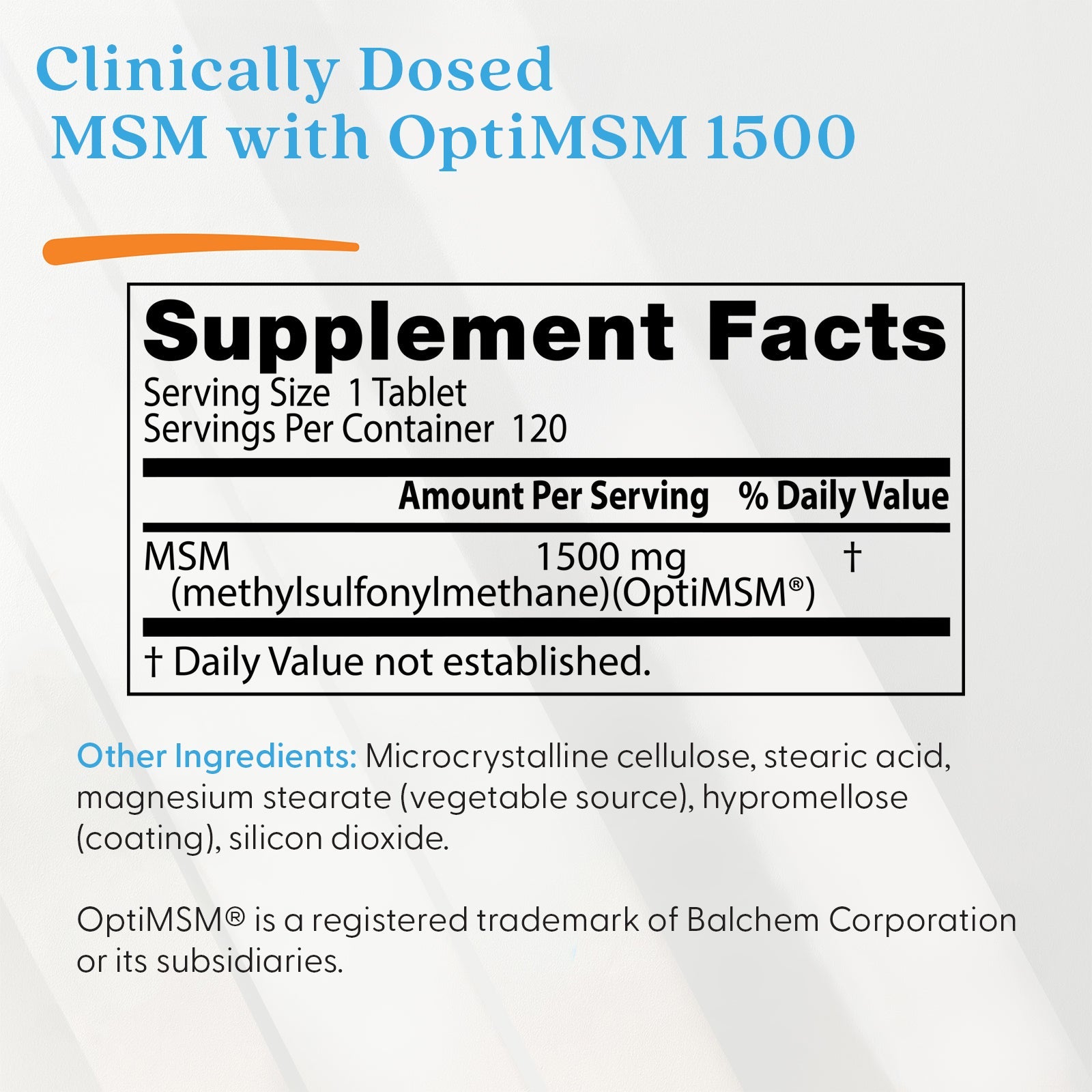 Doctor's Best MSM 1500mg 120ct - additional product view