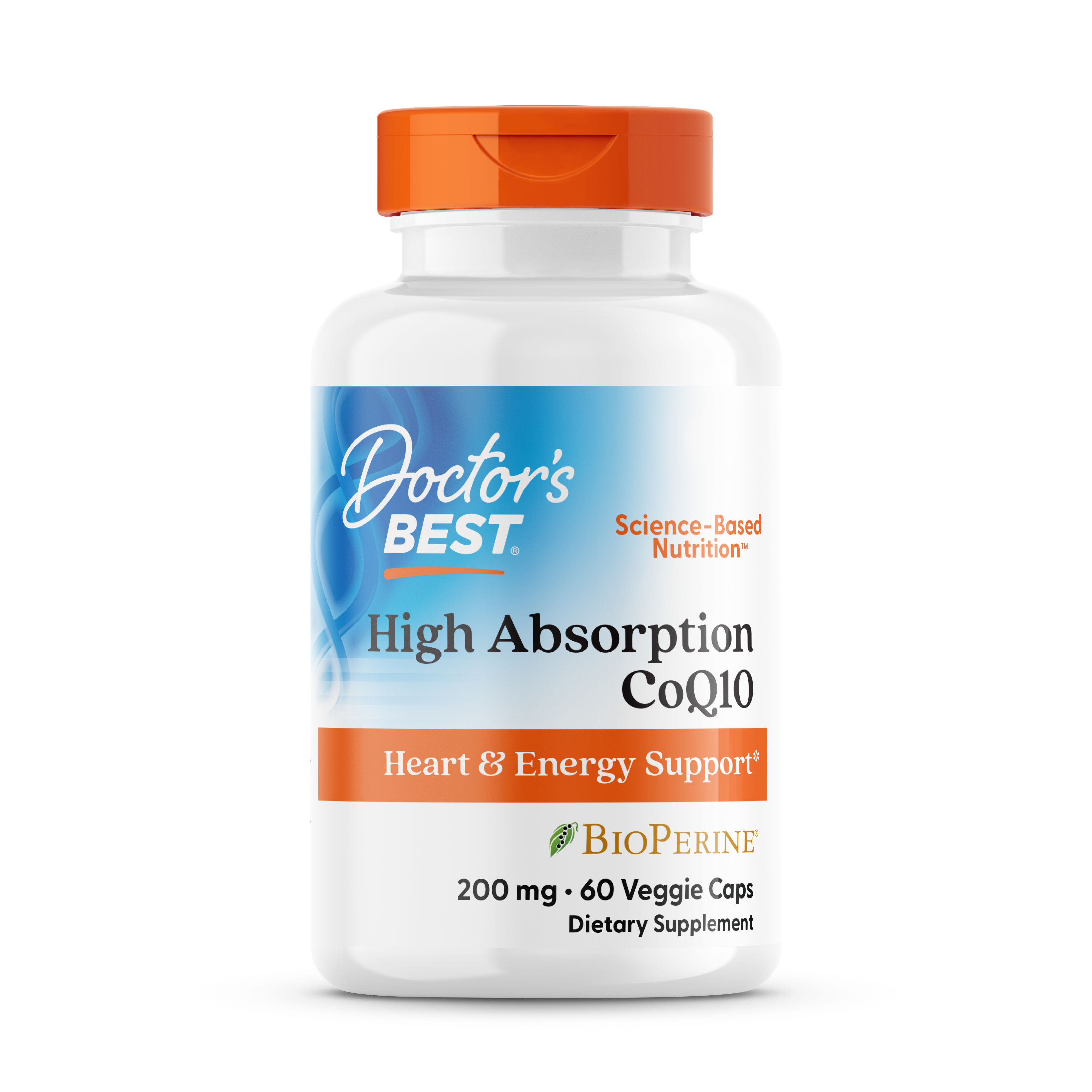 Doctor's Best High Absorption CoQ10 200mg 60ct - front of bottle
