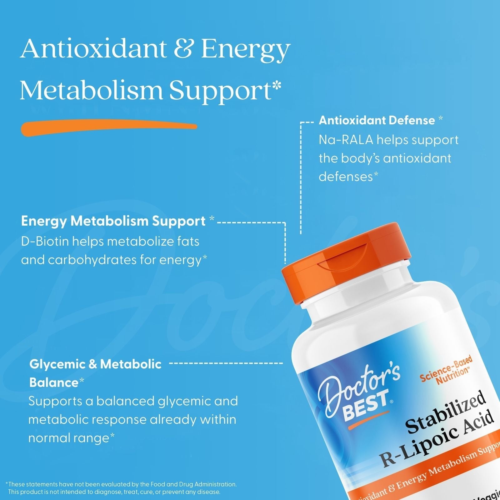 Doctor's Best Stabilized R-Lipoic Acid 100mg 60ct - additional view
