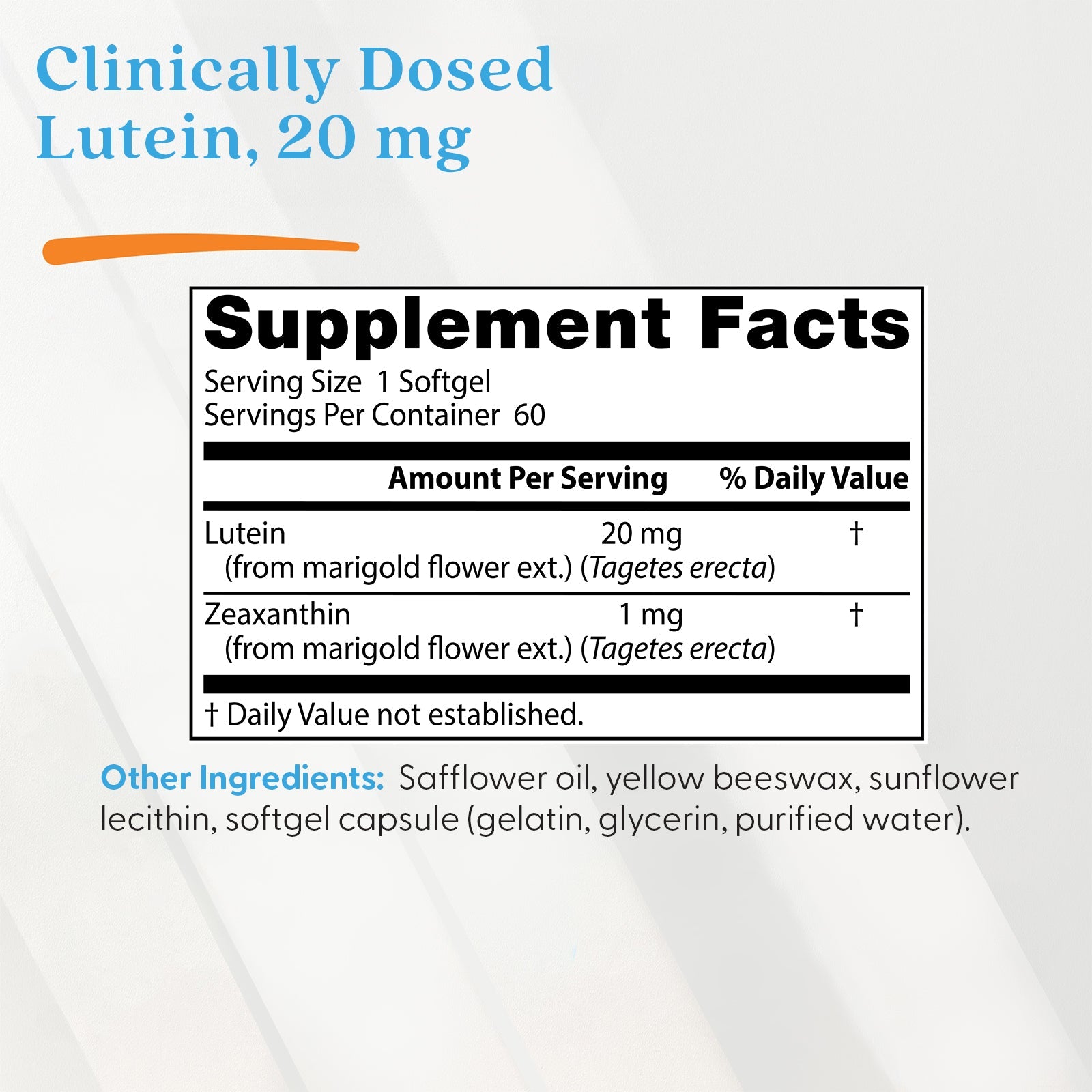 Doctor's Best Lutein 20mg 60ct - additional product view