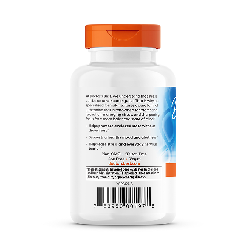 Doctor's Best L-Theanine 150mg 90ct - supplement facts panel
