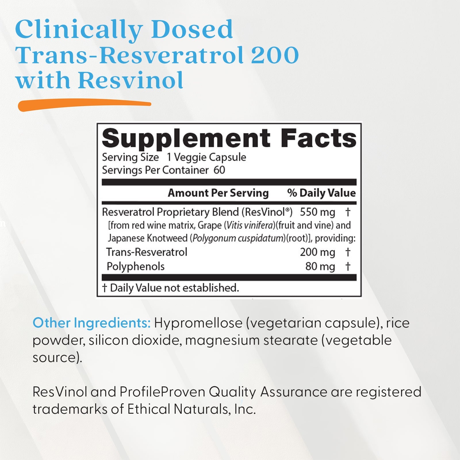 Doctor's Best Trans-Resveratrol 200mg 60ct - additional product view