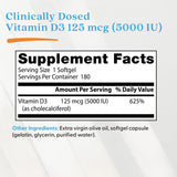 Doctor's Best Vitamin D3 5000IU 180ct - additional product view