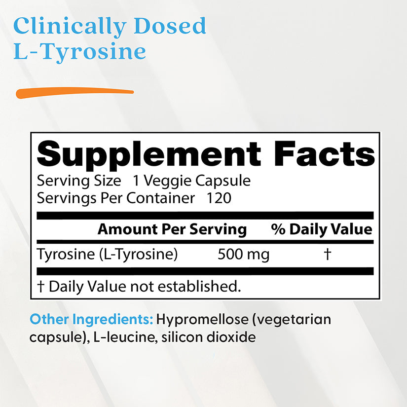 Doctor's Best L-Tyrosine 500mg 120ct - additional product view