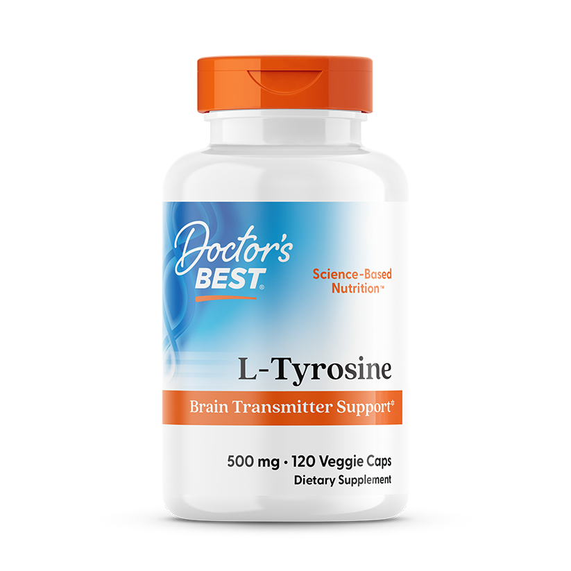 Doctor's Best L-Tyrosine 500mg 120ct - front of bottle