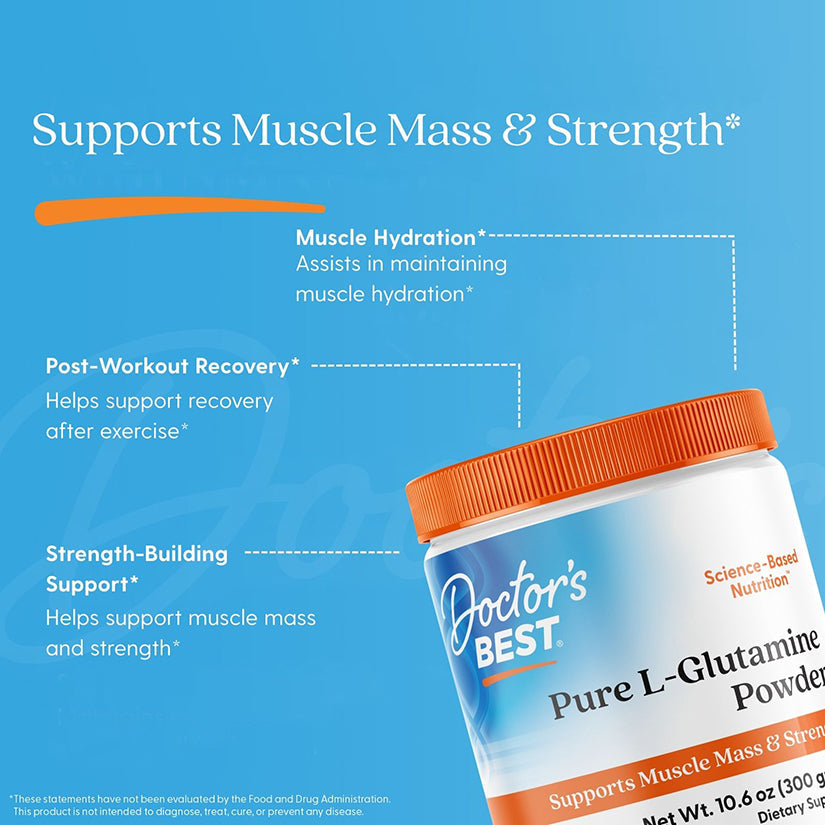 Doctor's Best Pure L-Glutamine Powder 10.6oz - additional product view
