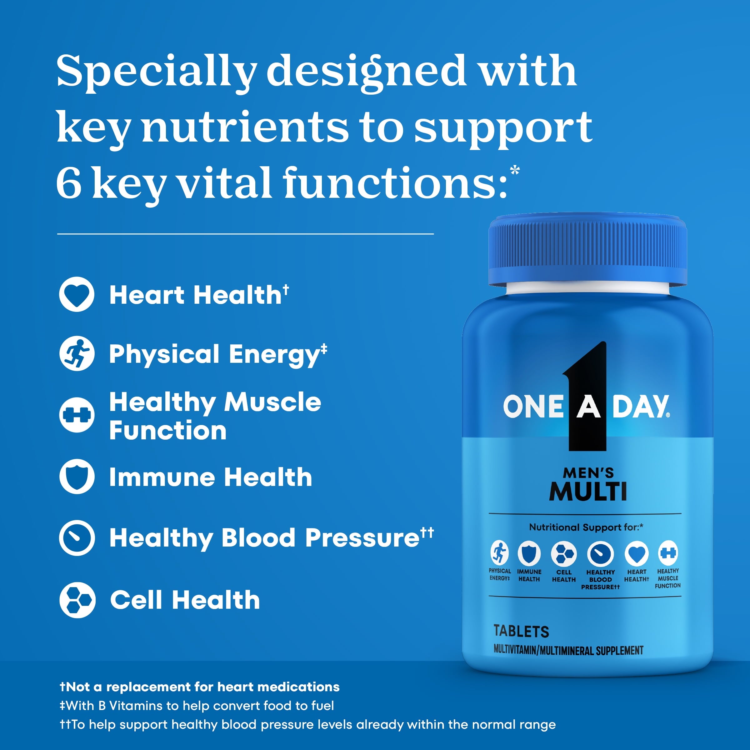 One A Day Men's Multivitamin 200ct - side panel