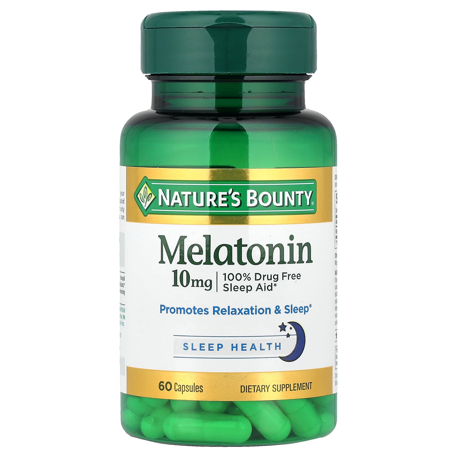 Nature's Bounty Melatonin 10mg 60ct - front of bottle