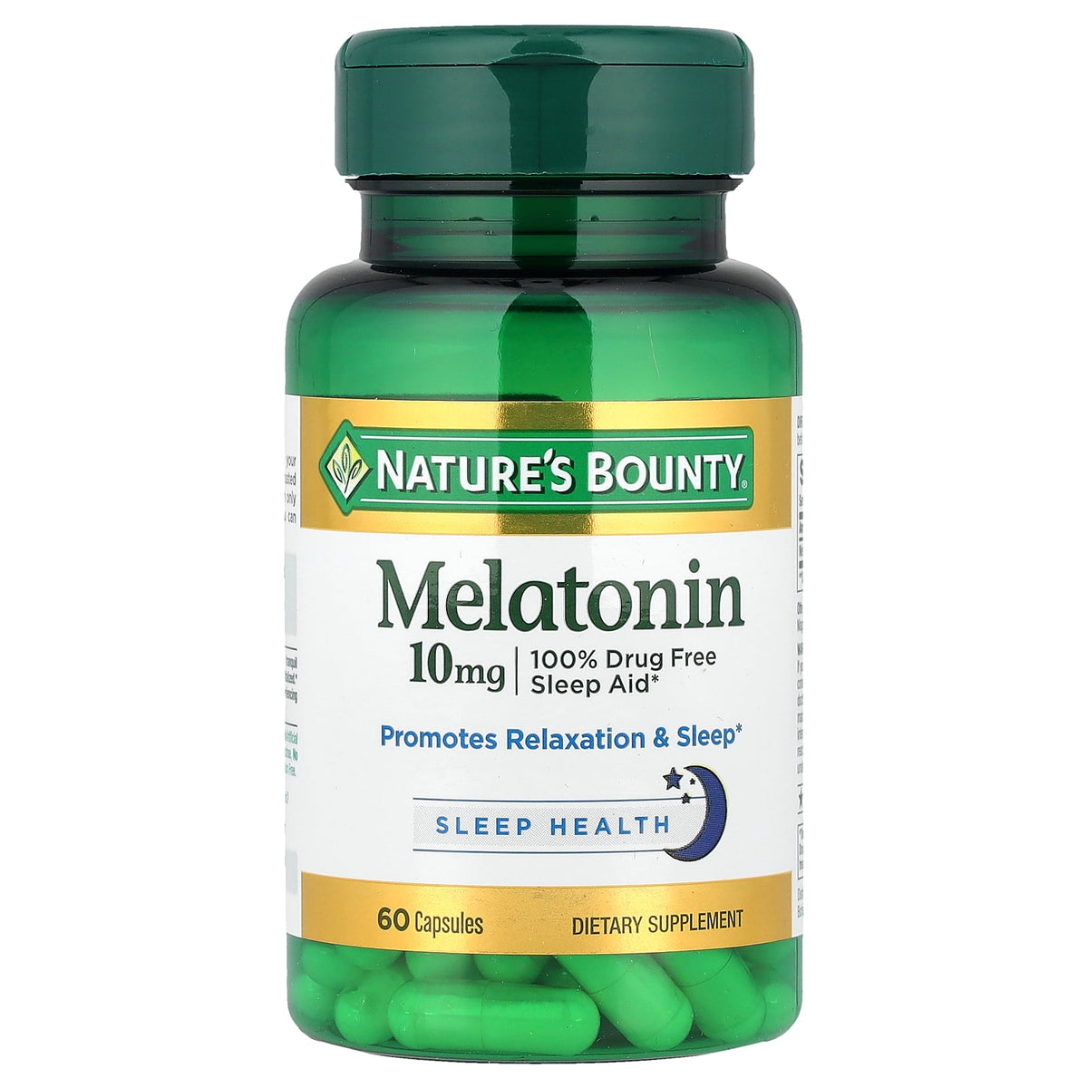 Nature's Bounty Melatonin 10mg 60ct - front of bottle