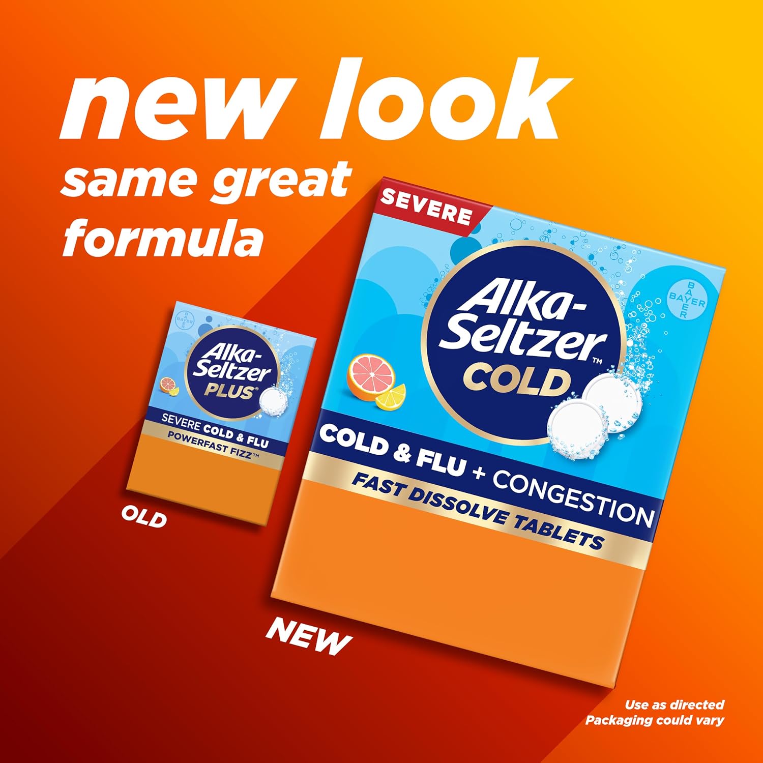 Alka-Seltzer Plus Severe Cold & Flu Effervescent Tablets, Citrus, 24 Count